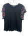 Generation Love Size M Black, Pink & Blue Silk & Cotton Floral Mini Skirt Set Black, Pink & Blue / M