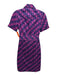 Diane Von Furstenberg Size 2 Pink & blue Cotton Short Sleeve Swirl Midi Dress Pink & blue / 2