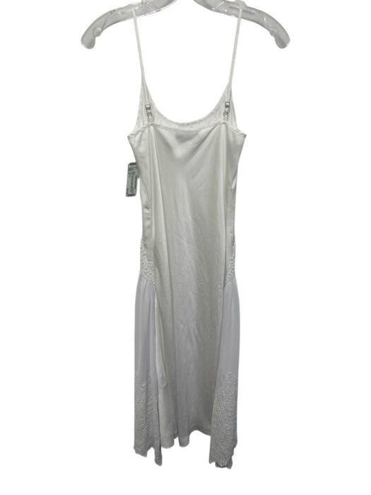 All Saints Size 0 White Polyester Spaghetti Strap Eyelet Detail Midi Dress White / 0