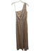 Amsale Size 10 Rose Gold Nylon All Over Sequins Mesh Overlay One Shoulder Gown Rose Gold / 10