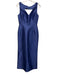Adrianna Papell Size 6 Blue Sleeveless V Neck Princess Seams Back Bow Gown Blue / 6