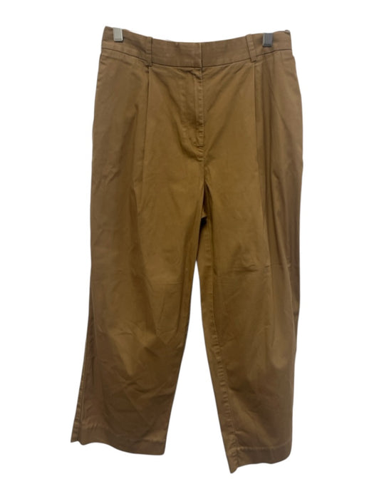 Everlane Size 2 Beige Cotton Trouser Zip Fly Wide Leg Pants Beige / 2