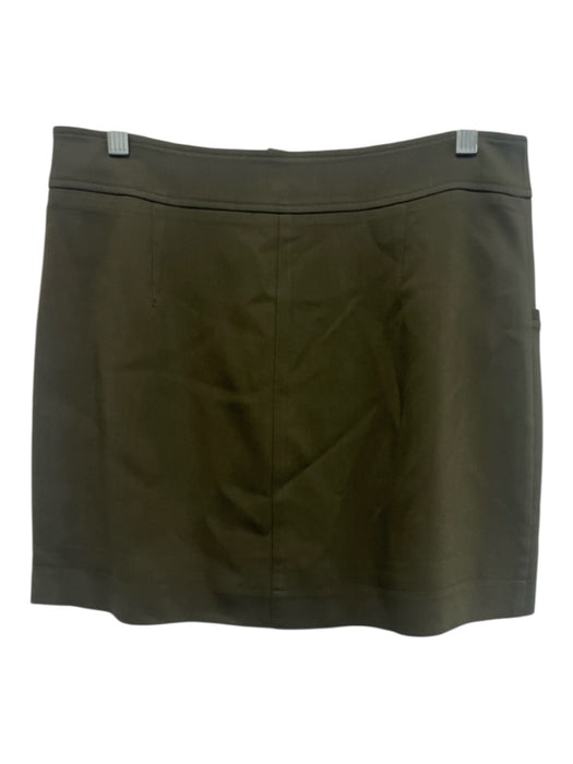 Intermix Size 10 Green Lyocell & viscose Button Fly Pockets Above knee Skirt Green / 10
