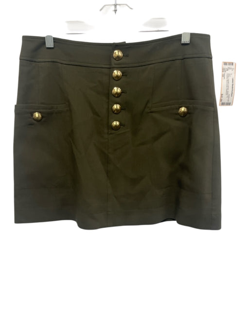 Intermix Size 10 Green Lyocell & viscose Button Fly Pockets Above knee Skirt Green / 10