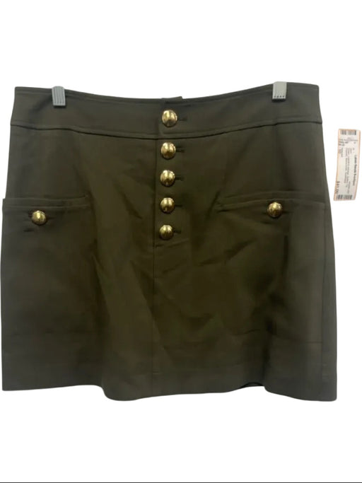 Intermix Size 10 Green Lyocell & viscose Button Fly Pockets Above knee Skirt Green / 10