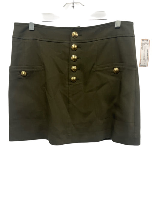 Intermix Size 10 Green Lyocell & viscose Button Fly Pockets Above knee Skirt Green / 10