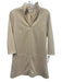 Tuckernuck Size XS Beige Polyester Long Sleeve Split Neck Collar Dress Beige / XS
