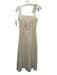 Gianni Bini Size XS Cream White Polyester Sleeveless Tie Shoulder Midi Dress Cream White / XS