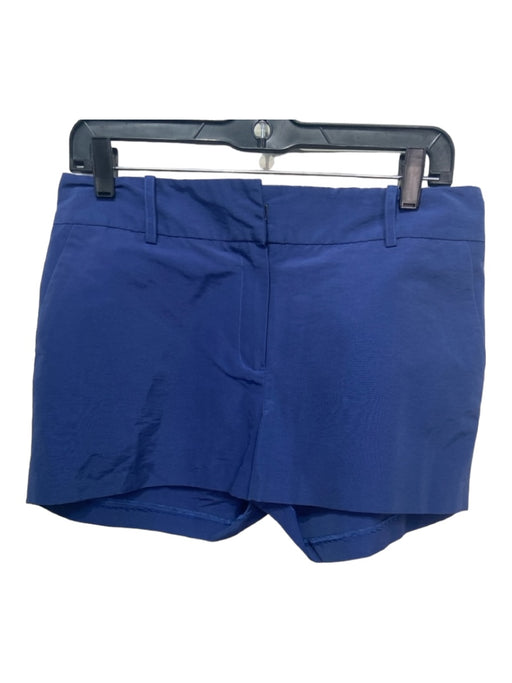 Ann Mashburn Size Medium Blue Cotton & Nylon Mid Rise Pockets Belt loops Shorts Blue / Medium