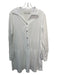 SeaSpice Size S White Cotton Long Sleeve Half Button Collared Dress White / S