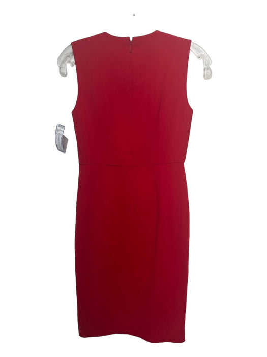 Lafayette 148 Size 0 Red Acetate Blend Sleeveless Pleated Sheath Dress Red / 0