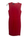 Lafayette 148 Size 0 Red Acetate Blend Sleeveless Pleated Sheath Dress Red / 0