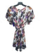 House of Harlow 1960 Size XS White, Purple, Gray Polyester Ruffle Sleeves Dress White, Purple, Gray / XS