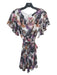 House of Harlow 1960 Size XS White, Purple, Gray Polyester Ruffle Sleeves Dress White, Purple, Gray / XS