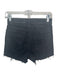 Rag & Bone Size 25 Black Cotton Blend High Rise Waxed Raw Hem Shorts Black / 25