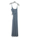 Show Me Your Mumu Size S Light Blue Polyester Spaghetti Strap Wrap Maxi Gown Light Blue / S