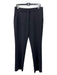 Diane Von Furstenberg Size 10 Black Wool & Elastane Zip & Button Pockets Pants Black / 10