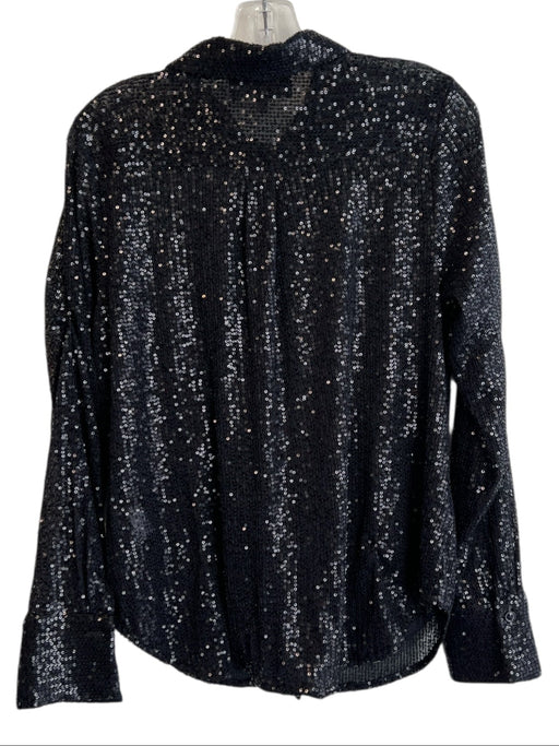 Sunday in Brooklyn Size M Black Polyester Collar Sequence Detail Shirt Black / M