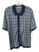 Madewell Size S Navy Blue & Gray Cotton Buttons Men's Short Sleeve Navy Blue & Gray / S