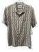 Madewell Size S Brown & White Cotton Blend Striped Men's Short Sleeve Brown & White / S