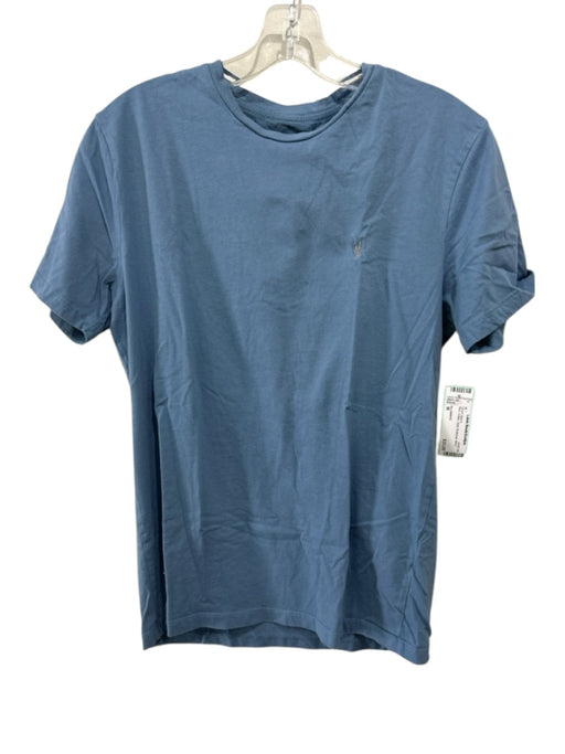 ALLSAINTS Size M Blue Cotton Solid Men's Short Sleeve Blue / M