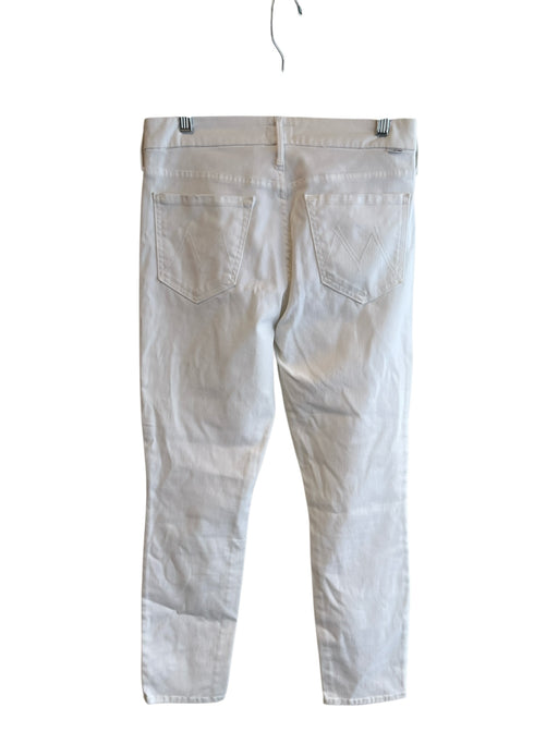 Mother Size 29 White Cotton High Rise 5 Pocket Skinny Jeans White / 29