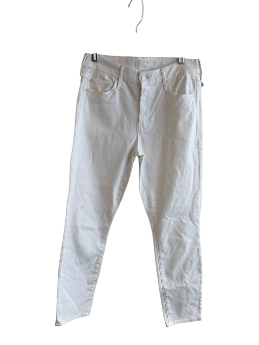 Mother Size 29 White Cotton High Rise 5 Pocket Skinny Jeans White / 29