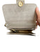 Frame Gray Leather Gold hardware Chain Strap Magnetic Close Bag Gray / S