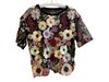 No Brand Size Est S Multi Polyester Shirt Sleeves Floral Print Round Neck Top Multi / Est S