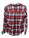 Marine Layer Size XS White Red & Blue Cotton Plaid Collared Button Up Top White Red & Blue / XS