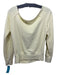 291 Size 0 Yellow & Gray Cotton Off Shoulder Long Sleeve Graphic Raw Edge Top Yellow & Gray / 0