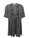 Diane Von Furstenberg Size 0 Black & White Silk Blend Short Sleeve Wrap Dress Black & White / 0