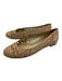 Stuart Weitzman Shoe Size 7.5 Beige Leather Laser Cut Round Toe Flats Beige / 7.5