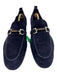 Ferragamo Shoe Size 12 Navy Suede Solid Buckle Detail Dress Men's Shoes 12