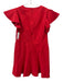 Akris Punto Size 12 Red Polyester Blend Ruffle Cap Sleeve Paneled Back Zip Dress Red / 12
