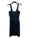 Chanel Size Est S Navy Cotton Button Front Front Pockets Sleeveless Dress Navy / Est S