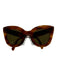 Celine Brown Acetate Tortoiseshell Black Lens Round Oversized Sunglasses Brown