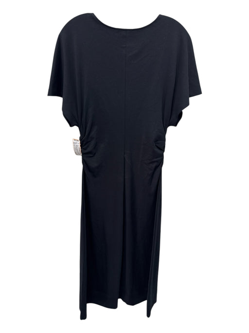 Banana Republic Size S Black Cotton Rouched Midi short sleeve Dress Black / S
