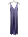 Vince Size M Purple Acetate Satin Sleeveless V Neck A line Dress Purple / M