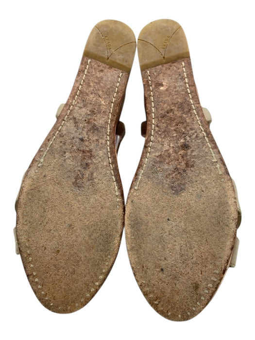 Prada Shoe Size 39.5 Blue & Gold Suede Raffia Square Toe Criss Cross Sandals Blue & Gold / 39.5