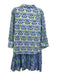 Gretchen Scott Size XS Green, Blue, White Cotton Long Sleeve Blouse Skirt Set Green, Blue, White / XS