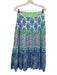 Gretchen Scott Size XS Green, Blue, White Cotton Long Sleeve Blouse Skirt Set Green, Blue, White / XS