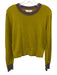 Kilte Size 0 Green, Gray, Purple Cotton & Cashmere Ribbed Neck Knit Sweater Green, Gray, Purple / 0