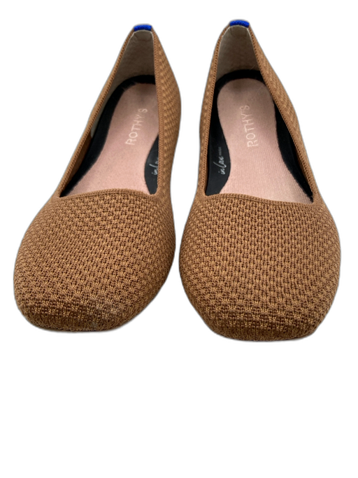 Rothy's Shoe Size 9 Light Brown Synthetic Knit Round Toe Slip On Flats Light Brown / 9