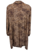 Sara Campbell Size L Brown & Black Polyester Long Sleeve Cheetah Buttons Dress Brown & Black / L