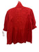 Birds of Paradis Size Medium Red Orange Cotton Microcheck Puff Sleeve Top Red Orange / Medium