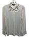 Lafayette 148 Size Large Ivory White Silk Button Down Long Sleeve Collared Top Ivory White / Large