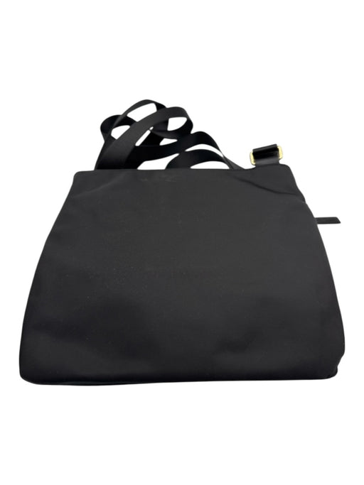Tumi Black Nylon Gold Tone Hardware Zip Close Crossbody Bag Black / S
