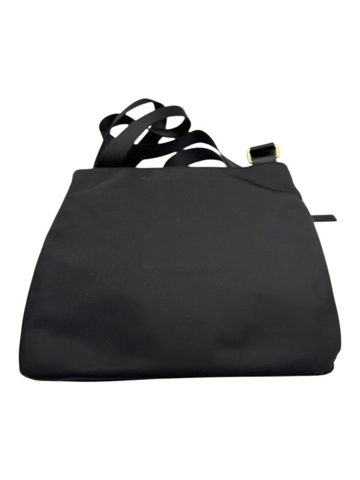 Tumi Black Nylon Gold Tone Hardware Zip Close Crossbody Bag Black / S
