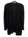 Eileen Fisher Size M Black Linen Blend Long Sleeve Pockets Open Knit Cardigan Black / M